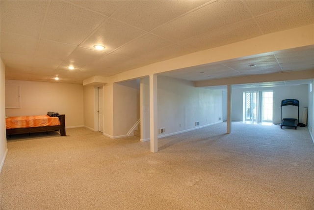 6020 Pebble Creek Dr, Fairview, PA 16415 - basement featuring carpet floors and recessed lighting