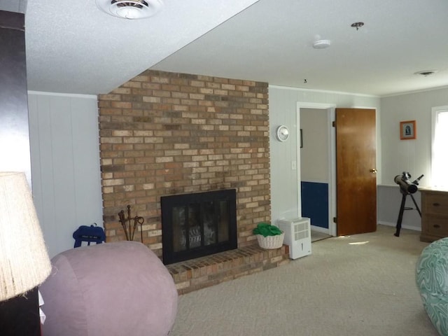 3404 Rustic Ln, Erie, PA 16506 - carpeted bedroom featuring a fireplace