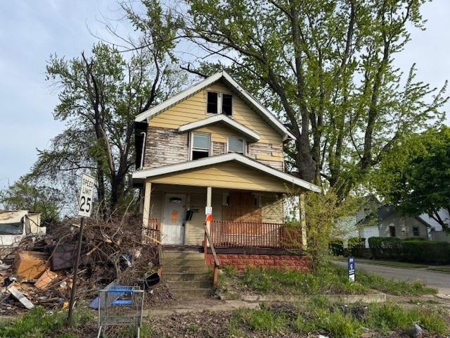 1201 E 21st St, Erie, PA 16503 - view of front of property with a porch and stone siding