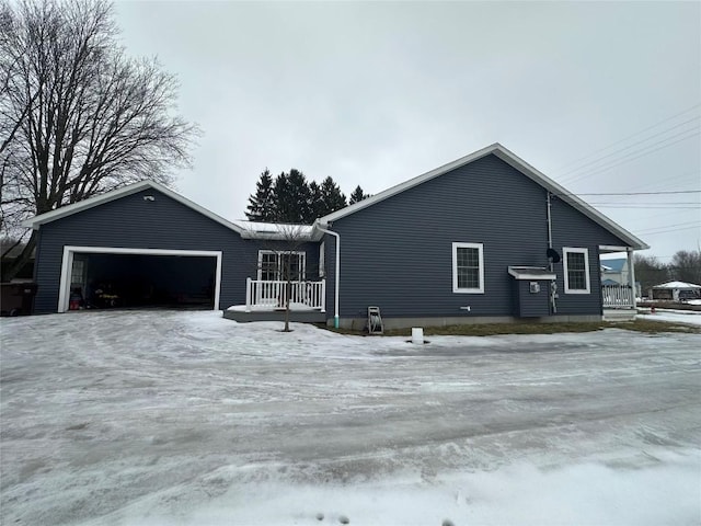 single story home with an attached garage