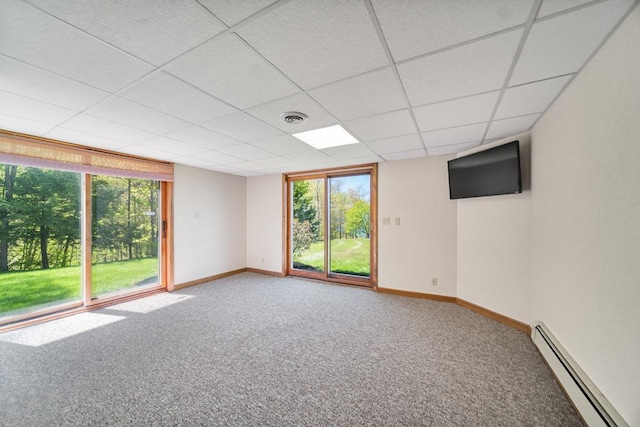 100 Fox Hollow Ln, Harborcreek, PA 16511 - empty room with a baseboard radiator, carpet flooring, and baseboards