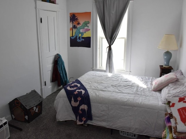 bedroom featuring carpet