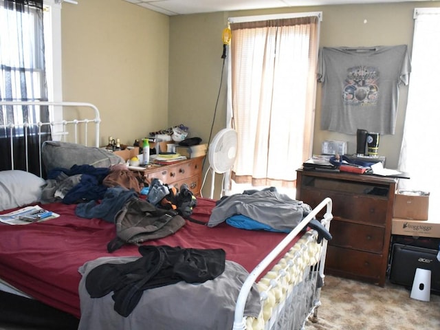 bedroom featuring carpet flooring