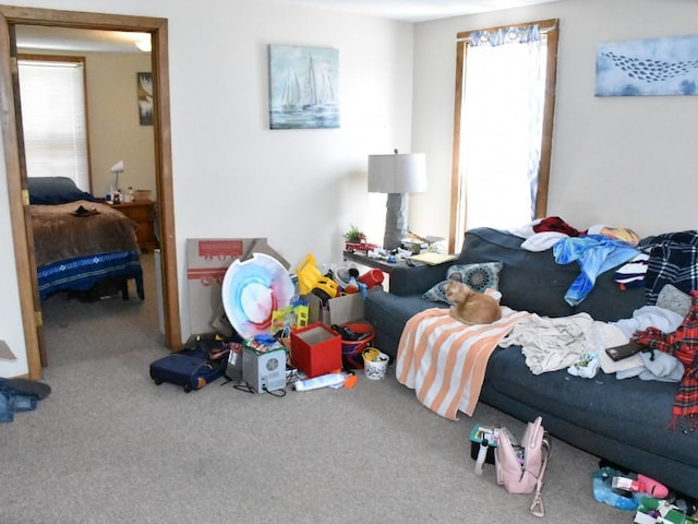 view of carpeted bedroom