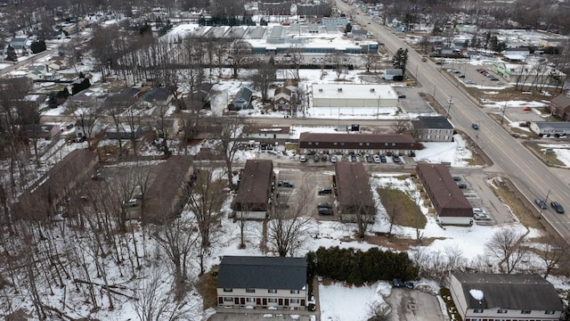 view of snowy aerial view