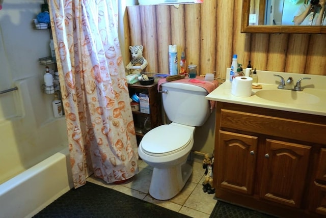 17315 Phelps Rd, Linesville, PA 16424 - bathroom with tile patterned flooring, vanity, and shower / bath combination with curtain