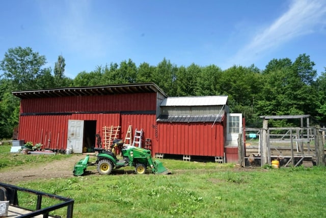 17315 Phelps Rd, Linesville, PA 16424 - view of pole building with a lawn