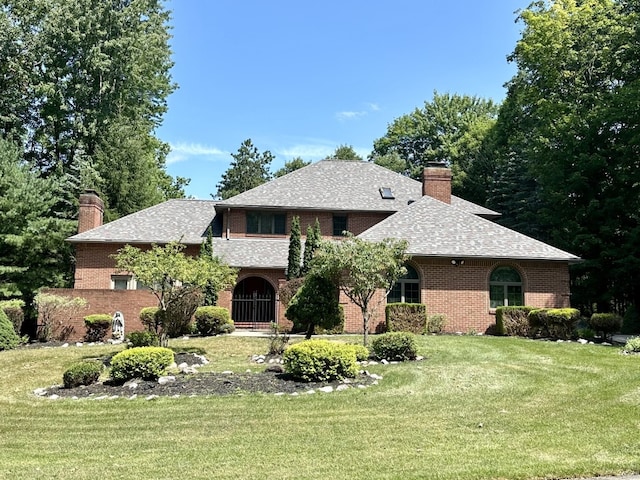 view of front of property with a front yard