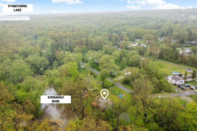 2629 River Dr, Jamestown, PA 16134 - drone / aerial view of a heavily wooded area