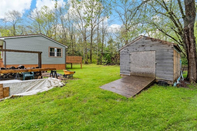 2629 River Dr, Jamestown, PA 16134 - view of green lawn with a storage unit