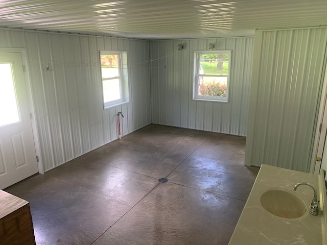5511 Lake Rd, Atlantic, PA 16111 - unfurnished room featuring finished concrete floors and a sink