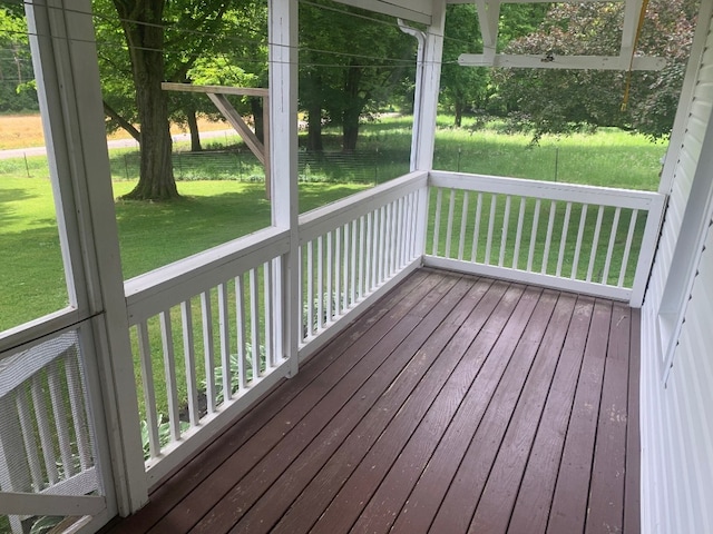 5511 Lake Rd, Atlantic, PA 16111 - wooden deck featuring a lawn