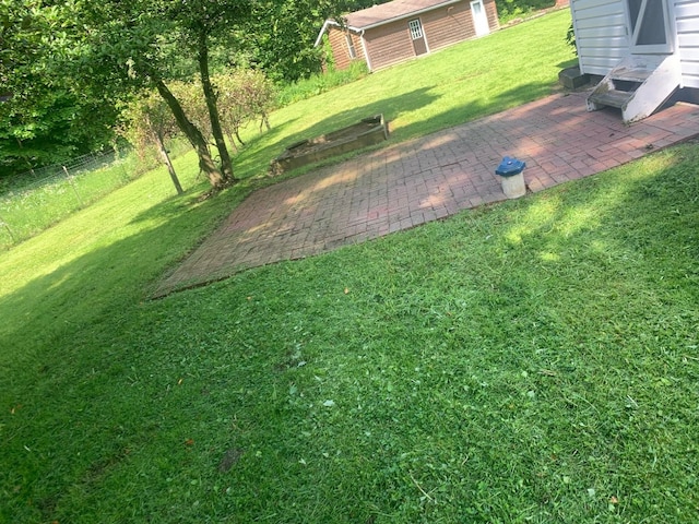 5511 Lake Rd, Atlantic, PA 16111 - view of yard featuring a patio and an outdoor structure