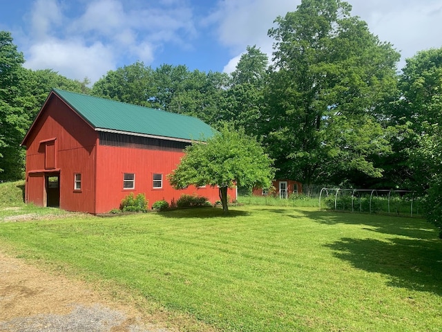 5511 Lake Rd, Atlantic, PA 16111 - view of property exterior with a lawn and an outbuilding