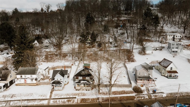 view of snowy aerial view