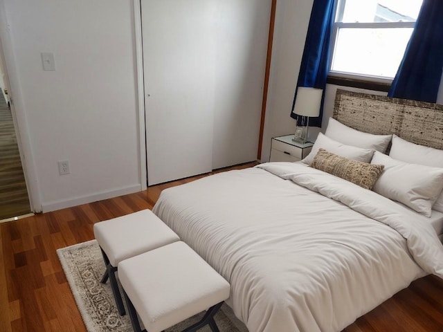 21749 Golden Dr, Meadville, PA 16335 - bedroom with baseboards, wood finished floors, and a closet