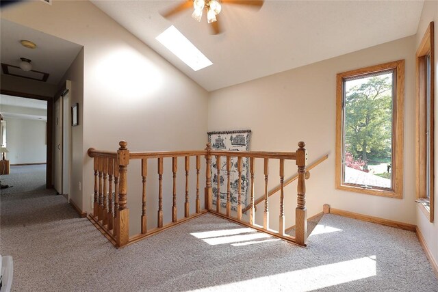 unfurnished room featuring carpet flooring and ceiling fan