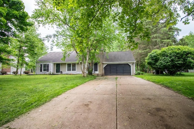 104 Hillcrest Dr, Edinboro, PA 16412 - ranch-style house featuring an attached garage, concrete driveway, and a front lawn