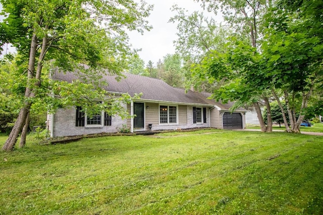 104 Hillcrest Dr, Edinboro, PA 16412 - ranch-style home featuring an attached garage, a front lawn, and roof with shingles