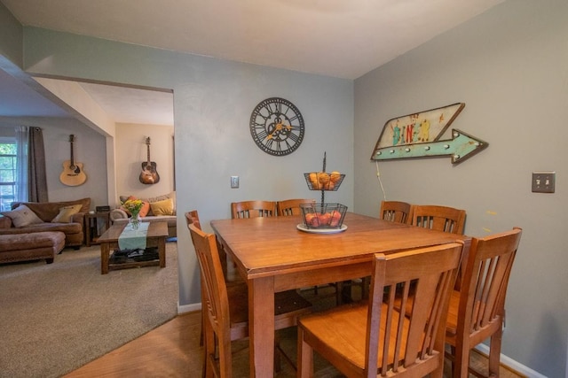 104 Hillcrest Dr, Edinboro, PA 16412 - dining space featuring wood finished floors and baseboards
