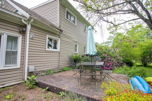 104 Hillcrest Dr, Edinboro, PA 16412 - view of patio with a wooden deck and outdoor dining space