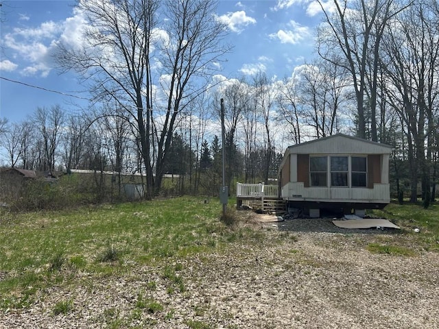 0 Hickory Dr, Espyville, PA 16424 - view of yard featuring a wooden deck