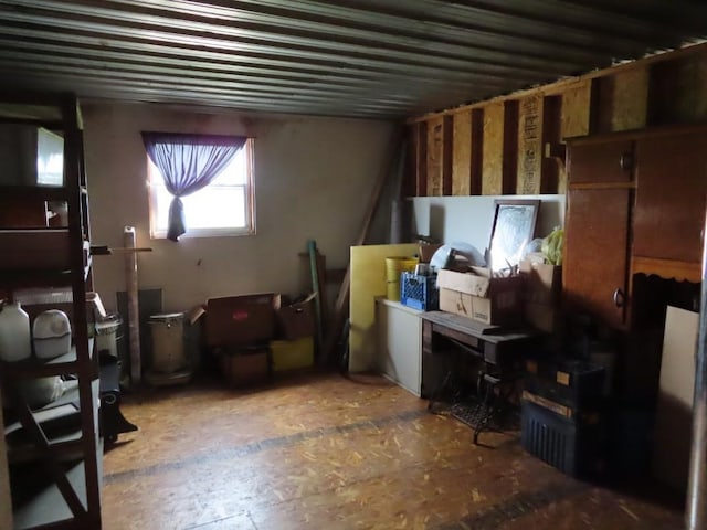 view of basement