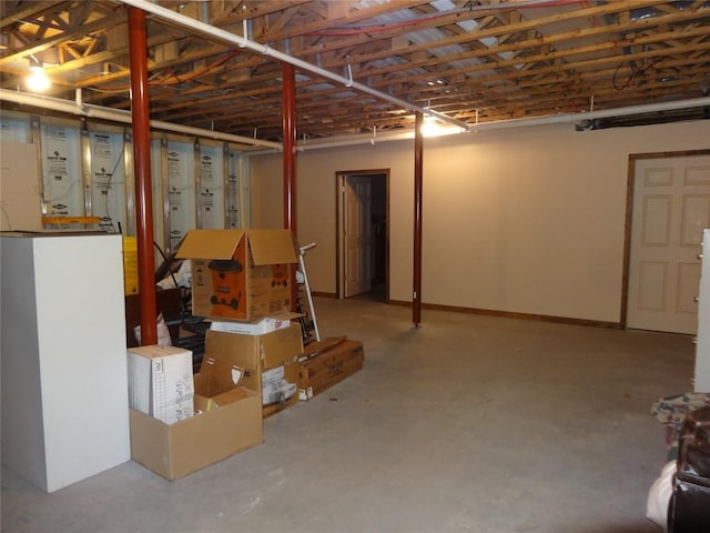 view of basement