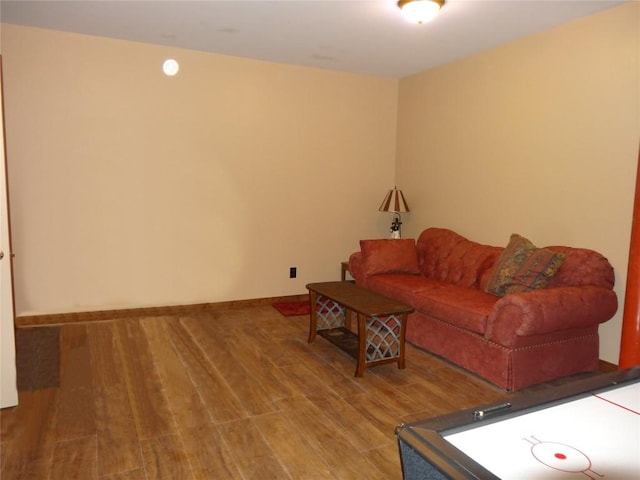 living room featuring hardwood / wood-style floors