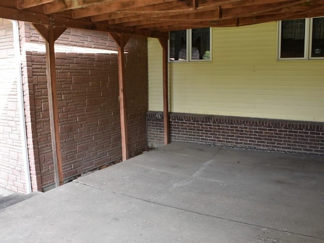 view of patio featuring a carport