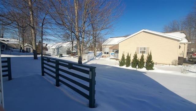 view of snowy yard