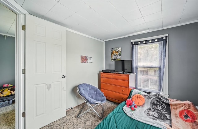 406 Spring St, Jamestown, PA 16134 - carpeted bedroom with ornamental molding