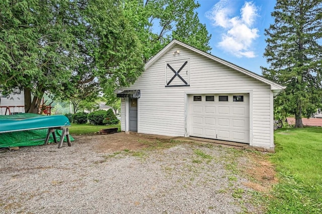 406 Spring St, Jamestown, PA 16134 - detached garage featuring driveway