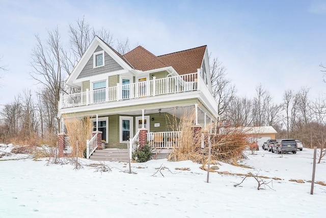 view of front of home with a porch