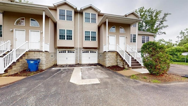 view of property featuring a garage