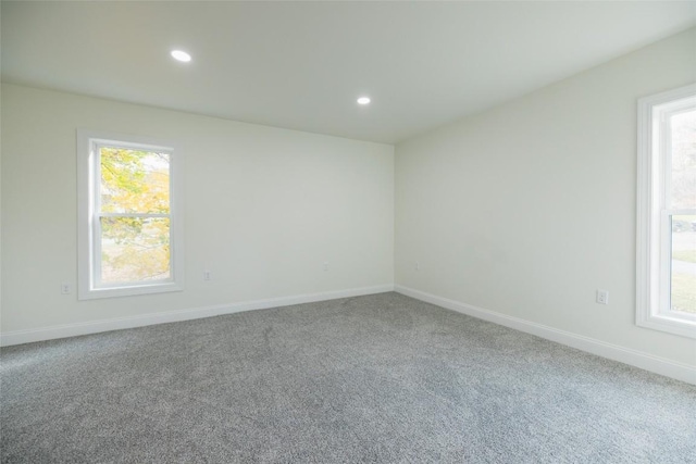 unfurnished room featuring carpet floors