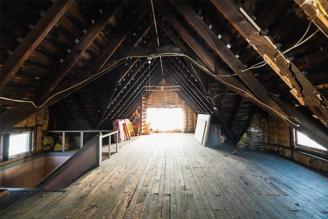 view of attic