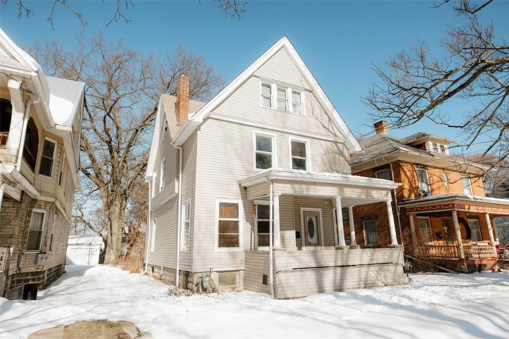 exterior space with a porch