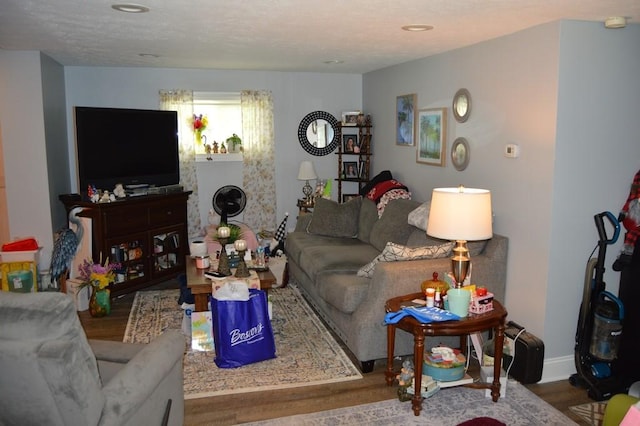 402 Main St, Saegertown, PA 16433 - living area featuring wood finished floors and recessed lighting
