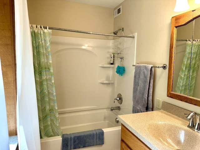 99 N Forest Ave, Meadville, PA 16335 - bathroom featuring vanity and shower / bath combo with shower curtain