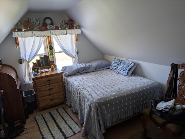 15916 Airport Rd, Linesville, PA 16424 - bedroom featuring wood finished floors and vaulted ceiling