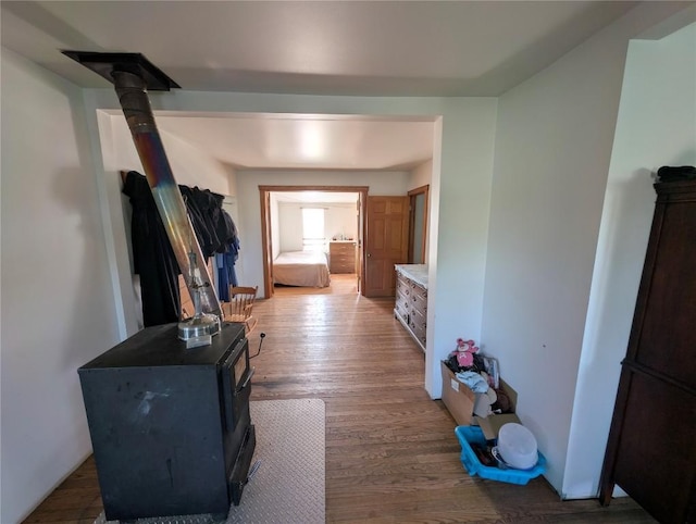 15916 Airport Rd, Linesville, PA 16424 - hall featuring wood finished floors