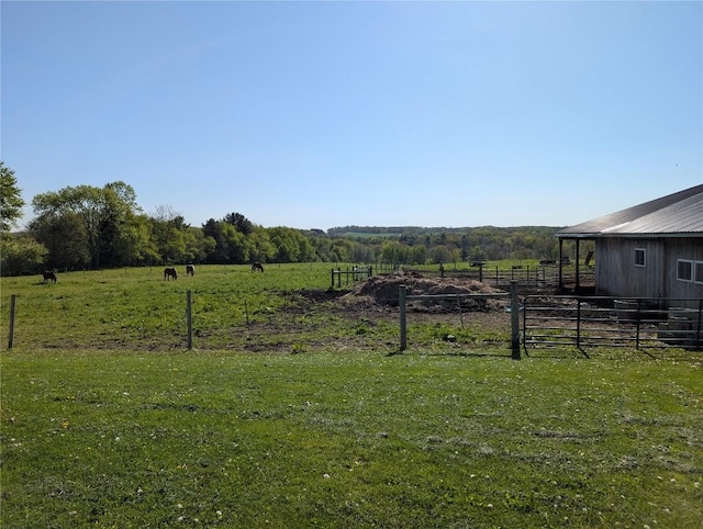 15916 Airport Rd, Linesville, PA 16424 - view of yard featuring a rural view and an exterior structure