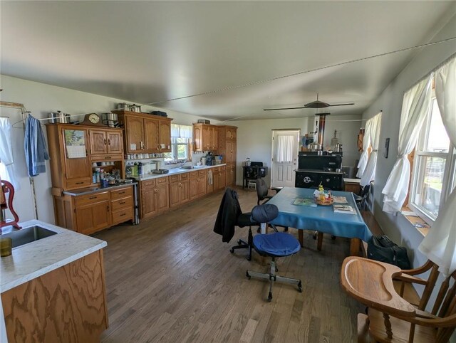 15916 Airport Rd, Linesville, PA 16424 - dining area with wood finished floors
