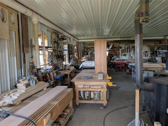 15916 Airport Rd, Linesville, PA 16424 - misc room with a workshop area and concrete floors