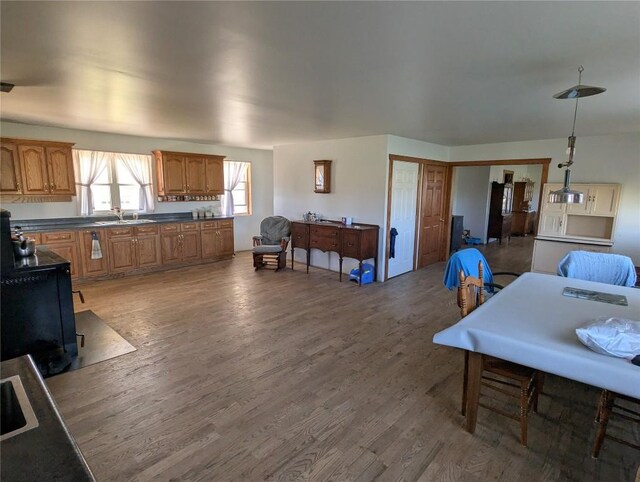 15916 Airport Rd, Linesville, PA 16424 - dining area with wood finished floors