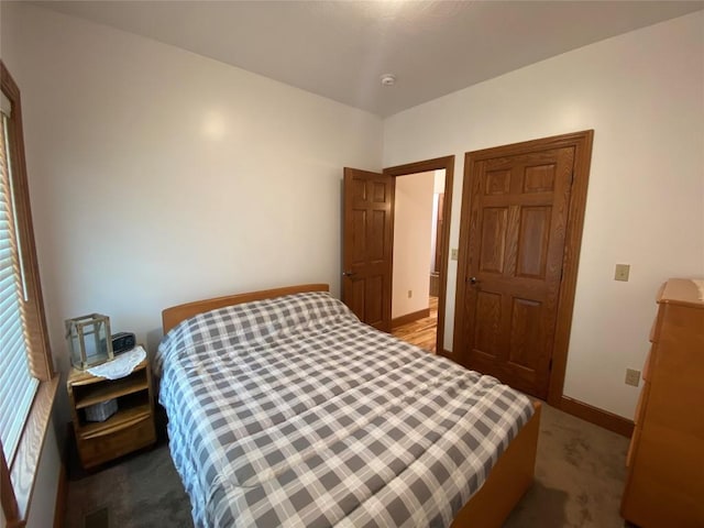 view of carpeted bedroom