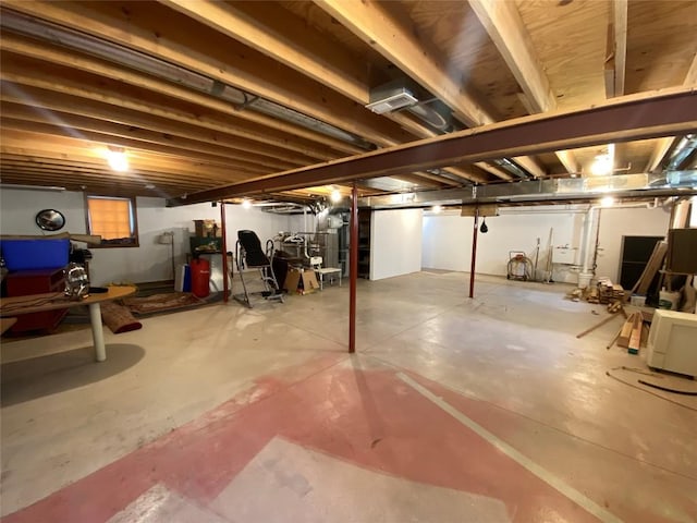 view of basement