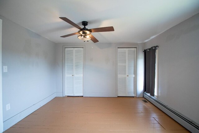 5499 Pinetree Rd, Mckean, PA 16426 - unfurnished room with a baseboard radiator and ceiling fan