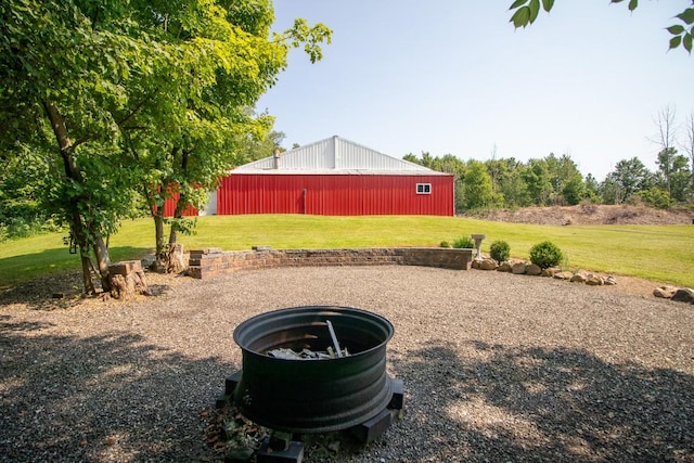 5499 Pinetree Rd, Mckean, PA 16426 - view of grassy yard featuring an outbuilding and an outdoor structure